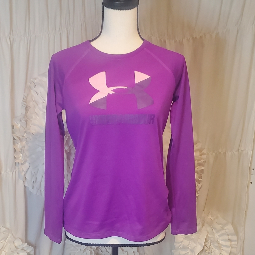 Purple Youth Large Under Armour Long Sleeve